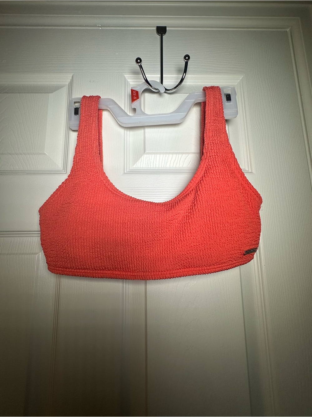 Zyia Textured Coral Scoop Swim‎ Top